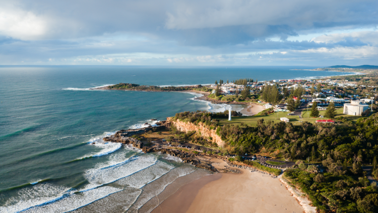 Yamba aerial shot