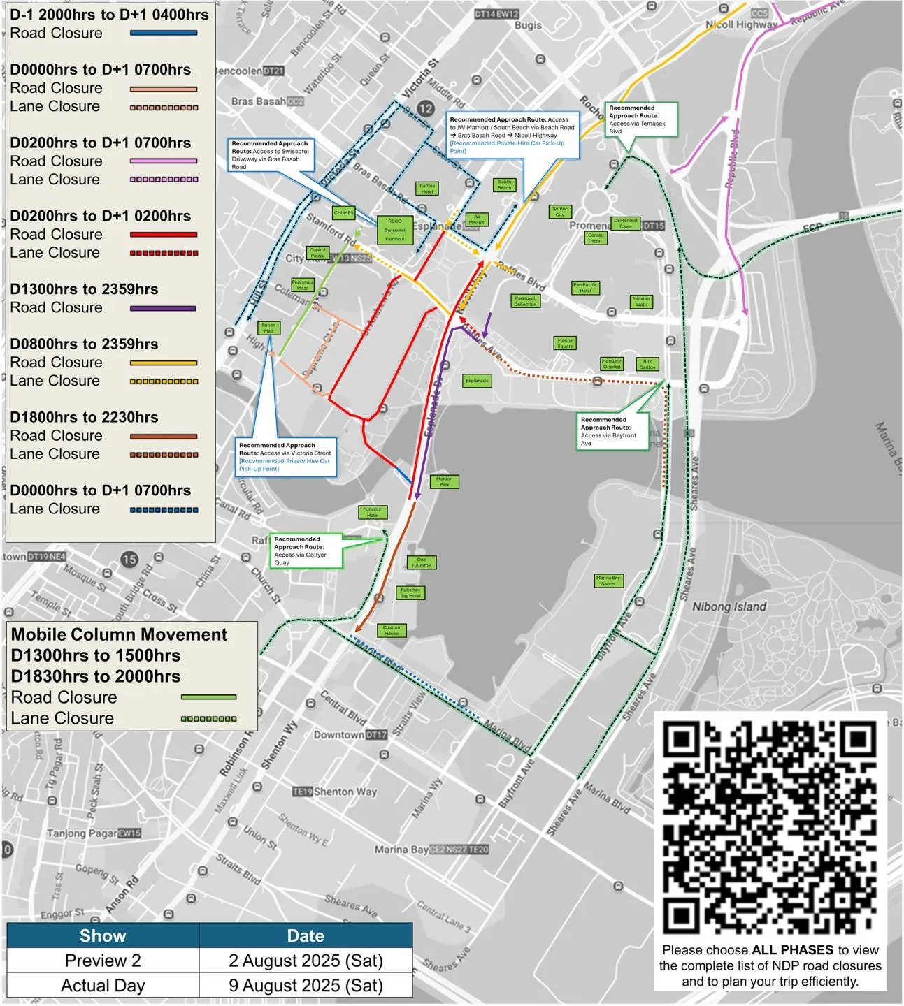 NDP 2025 road closures