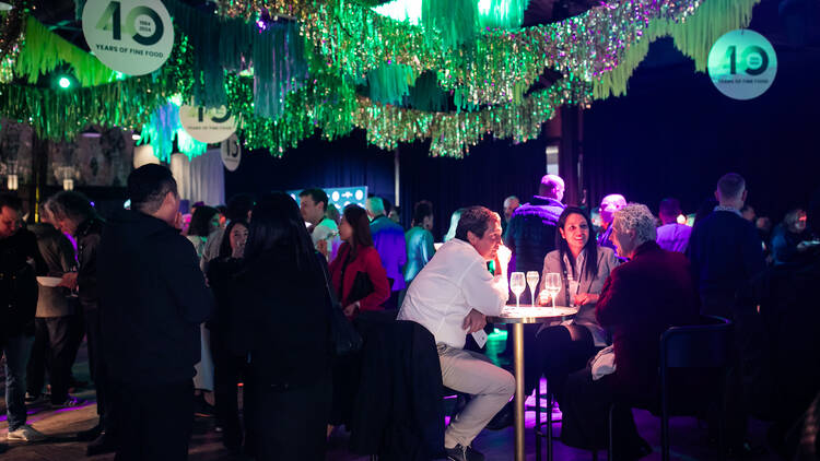 People having drinks at an event