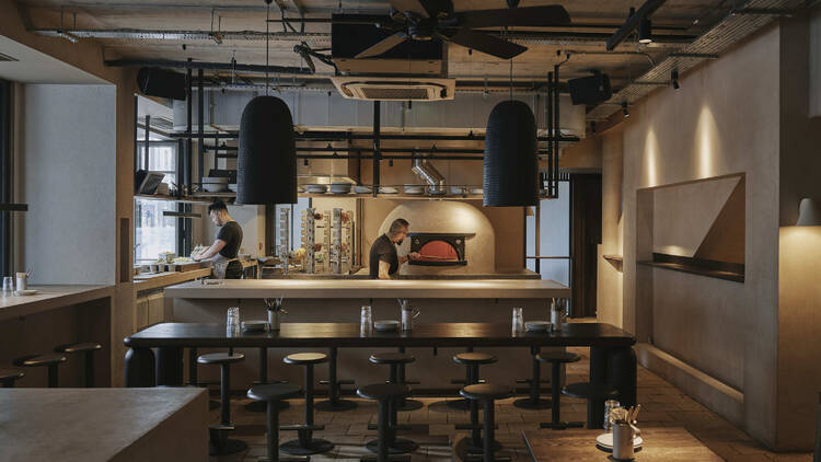 The interior of Agora restaurant