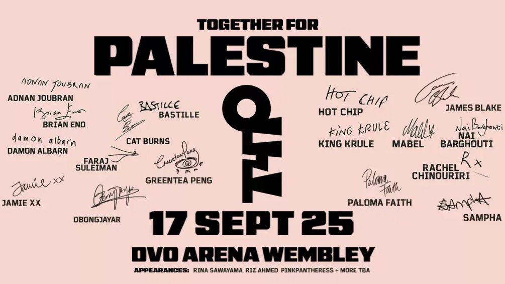 Together for Palestine OVO Wembley Arena lineup