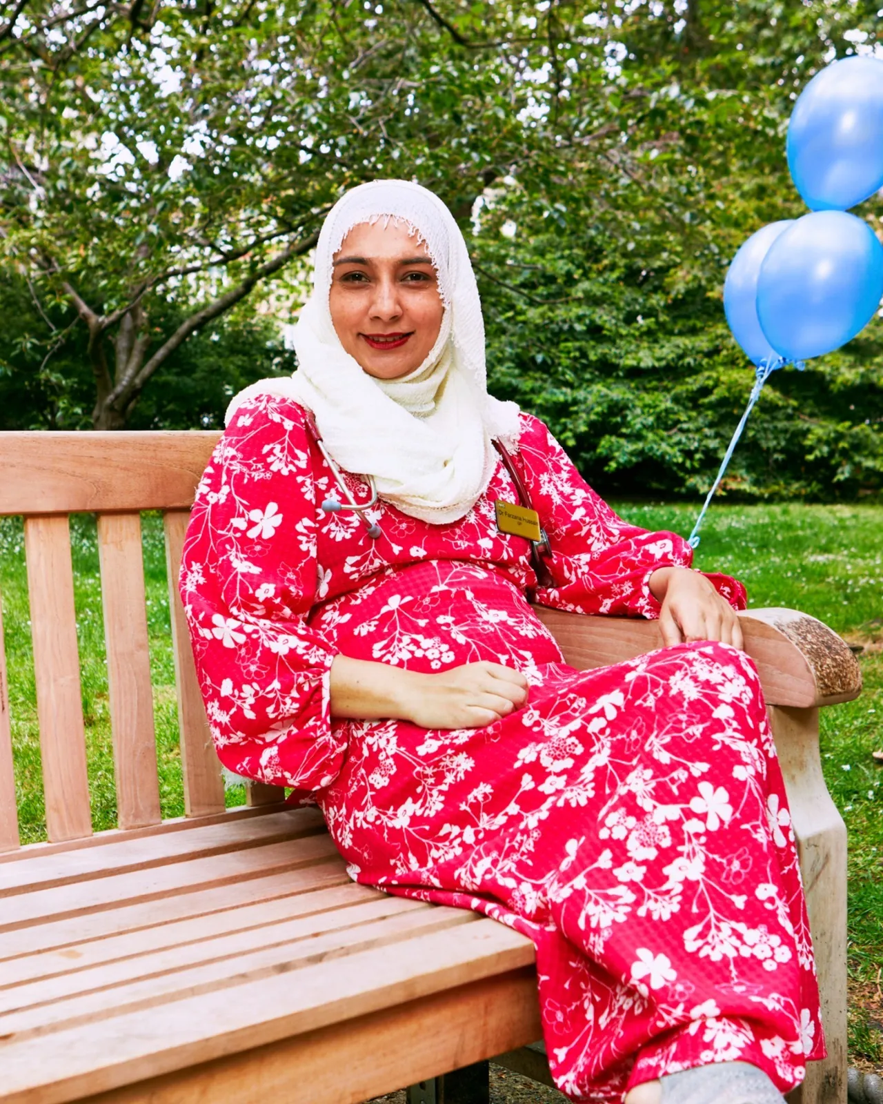 Dr Farzana Hussain in Tavistock Square, Bloomsbury