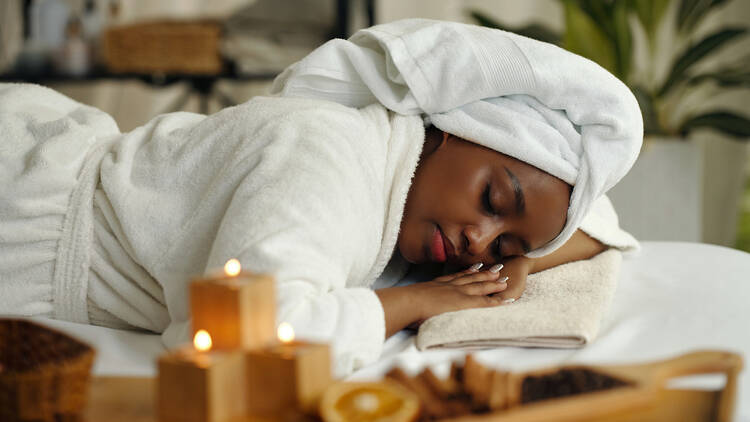 Woman at a spa