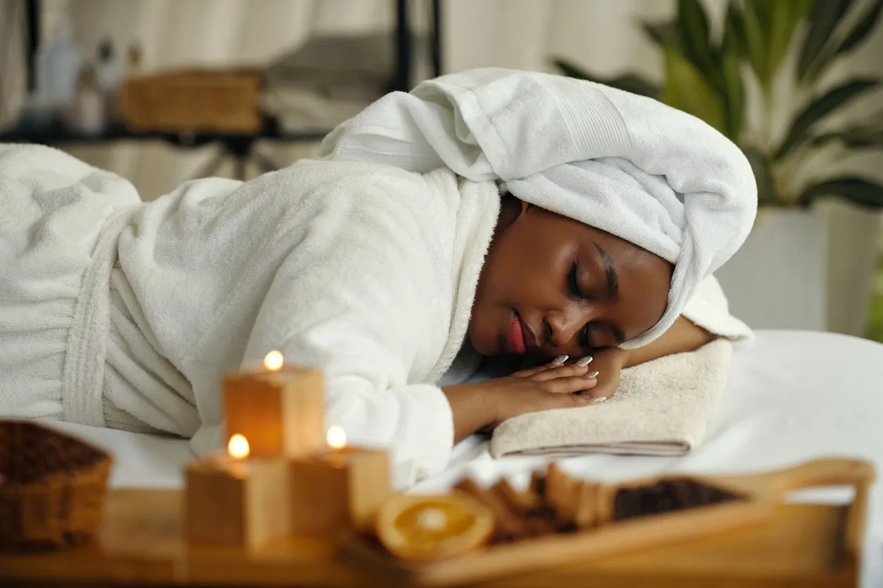 Woman at a spa