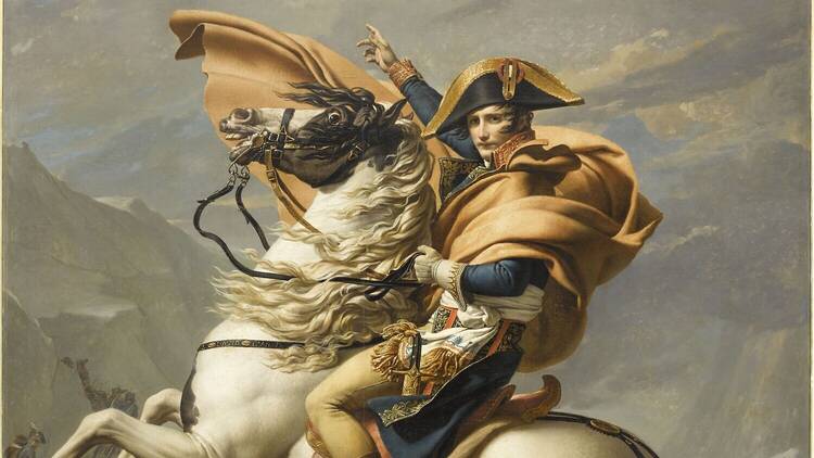 Bonaparte franchissant les Alpes au Grand Saint-Bernard © GrandPalaisRmn (musées des châteaux de Malmaison et de Bois-Préau), Franck Raux