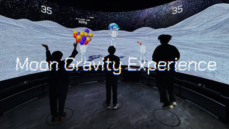 Moon Gravity Experience at JAXA Exhibition Booth