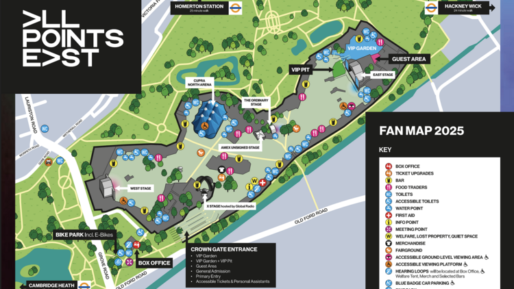 All Points East 2025 map