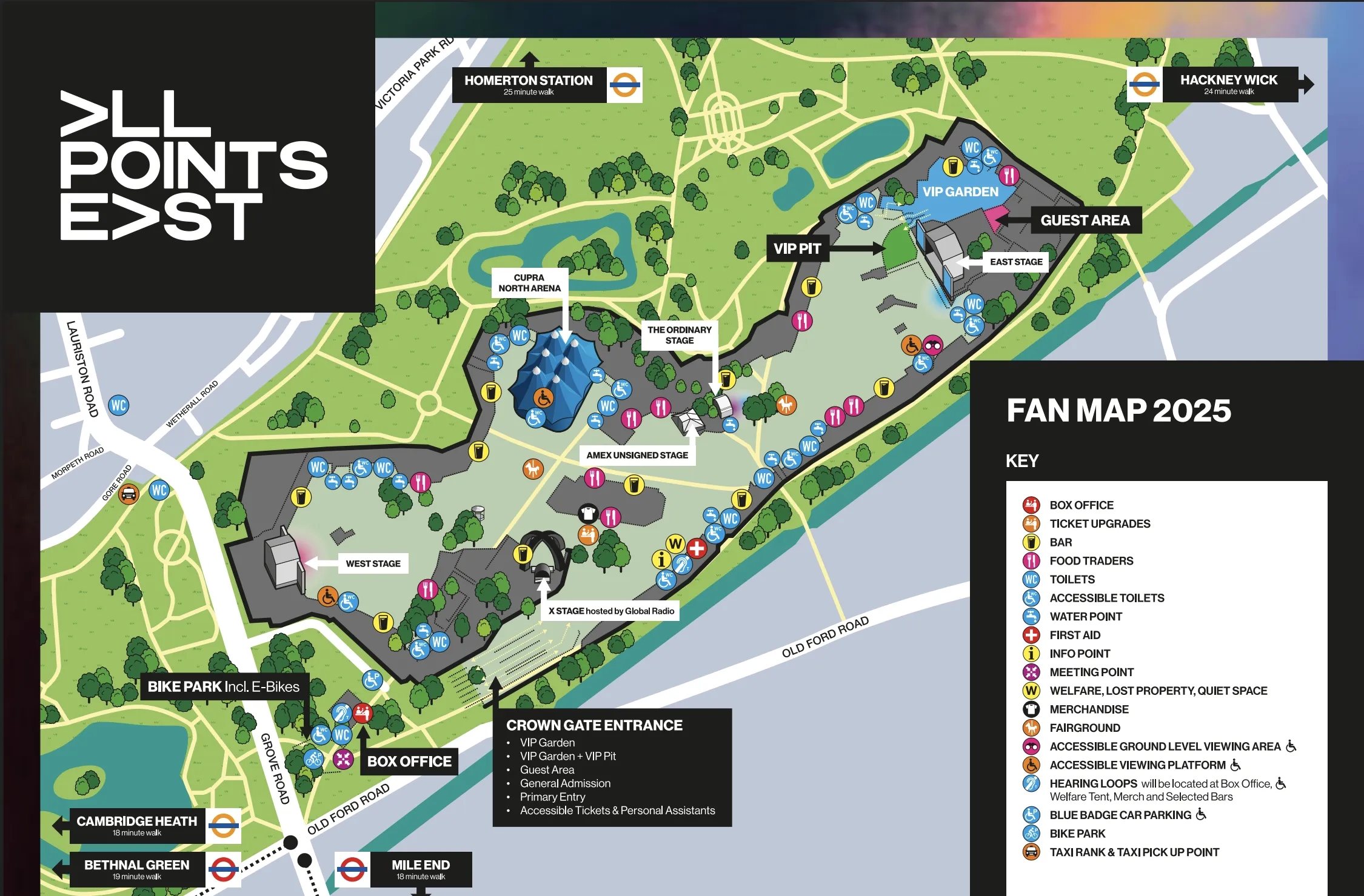All Points East 2025 map