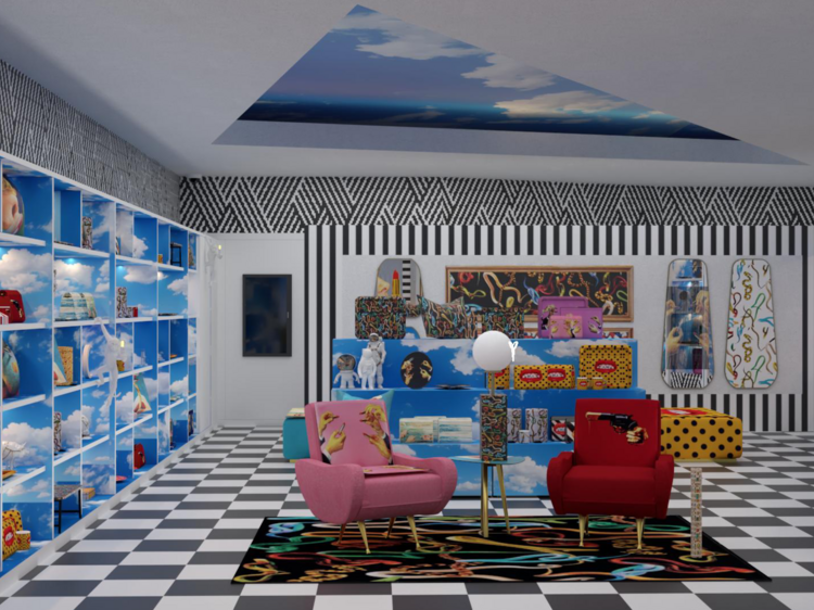 O surreal vai às compras: loja pop-up da TOILETPAPER tem arte para usar, sentar e beber café