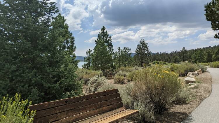 Bike along Big Bear Lake on the Alpine Pedal Path