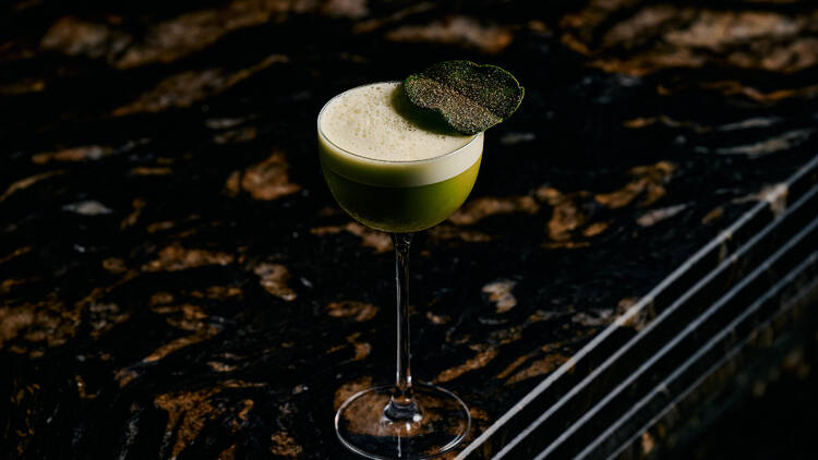 Cocktail on a bartop