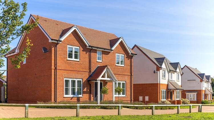 Stock image of new houses in the UK