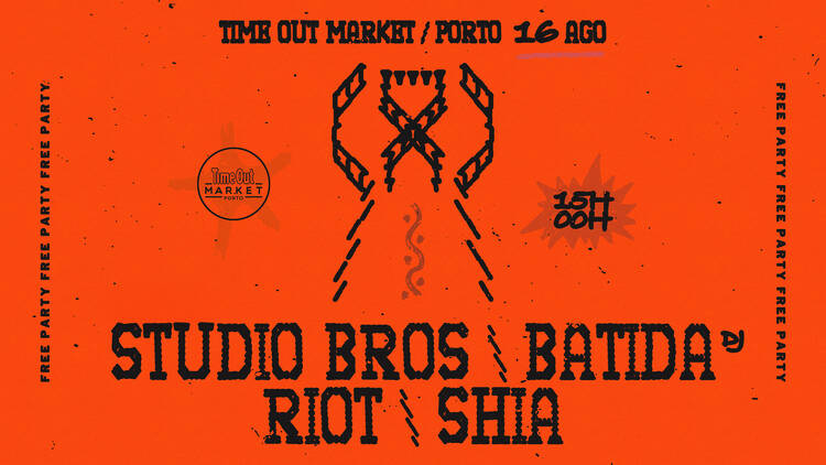 DJ sets: studio bros, batida, riot, shia