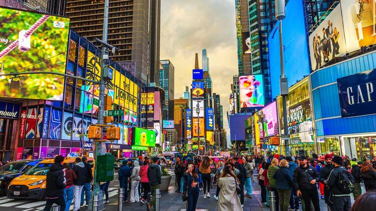 The busy streets of Times Square