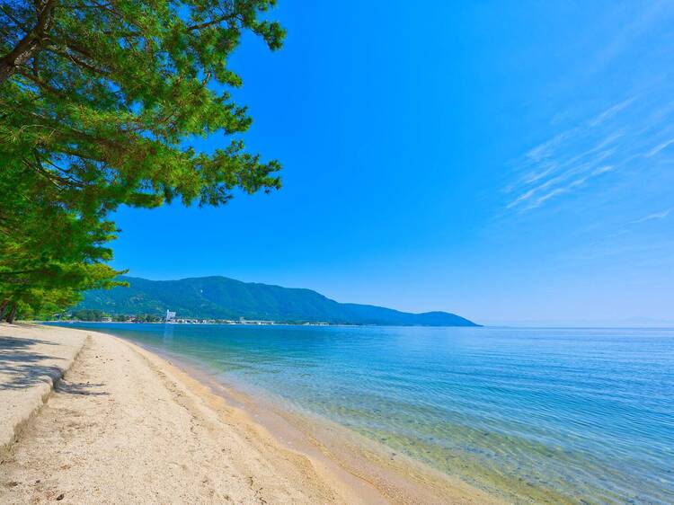 Omimaiko Beach, Lake Biwa, Shiga