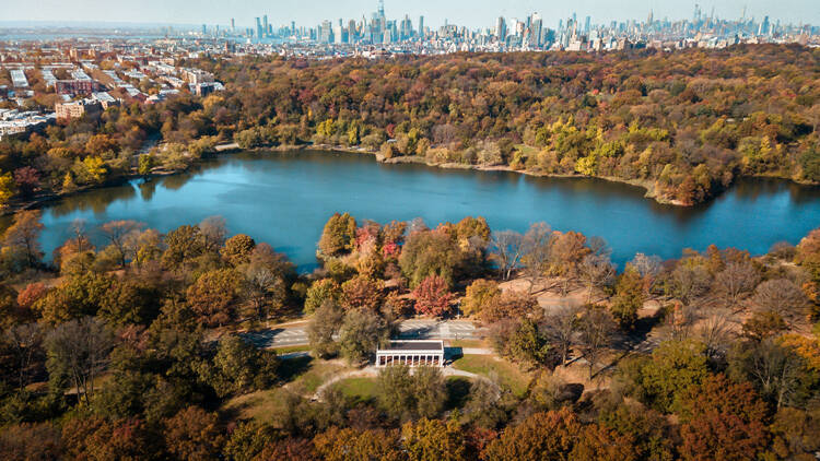 Aerial photo of Prospect Park