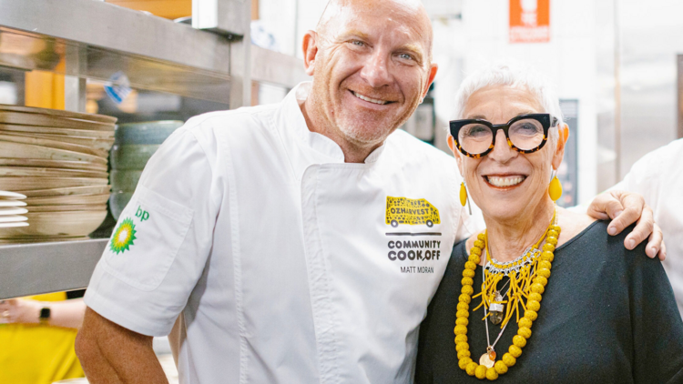 Chef Matt Moran and Roni Kahn smiling at camera