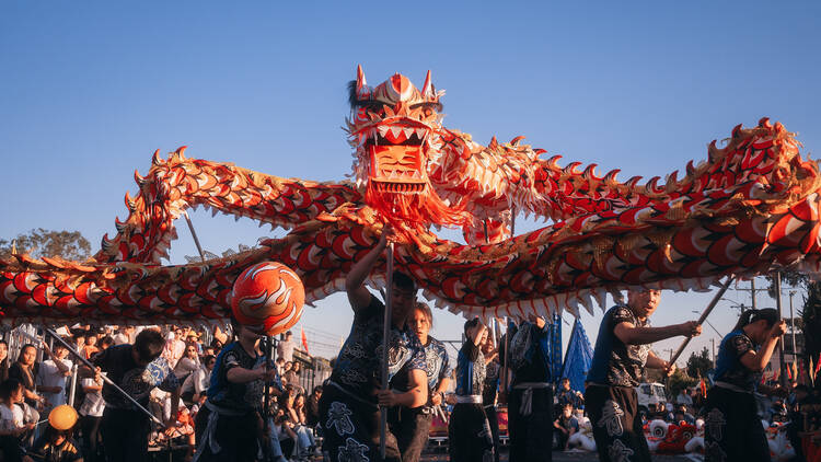 lion dance for Moon Festival 