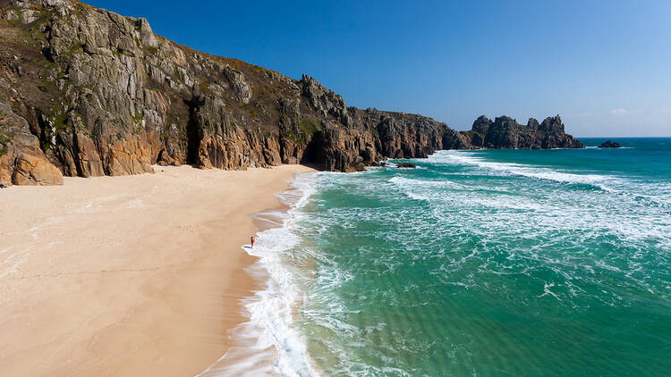 Pedn Vounder beach in Cornwall