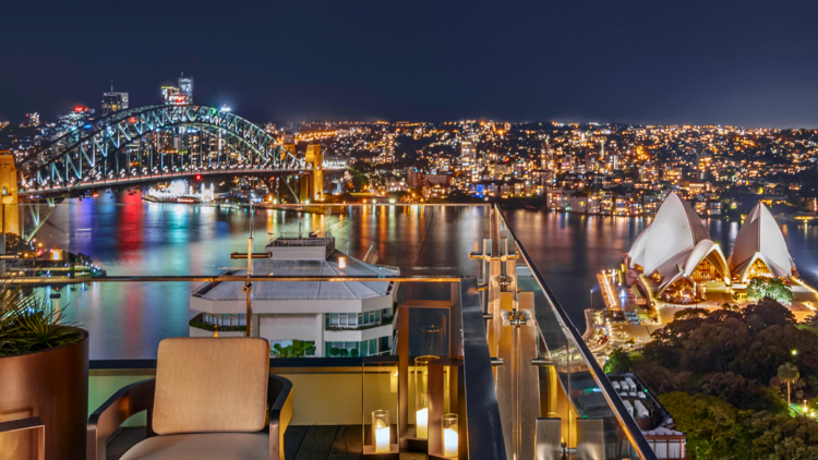 View of Sydney Harbour at night