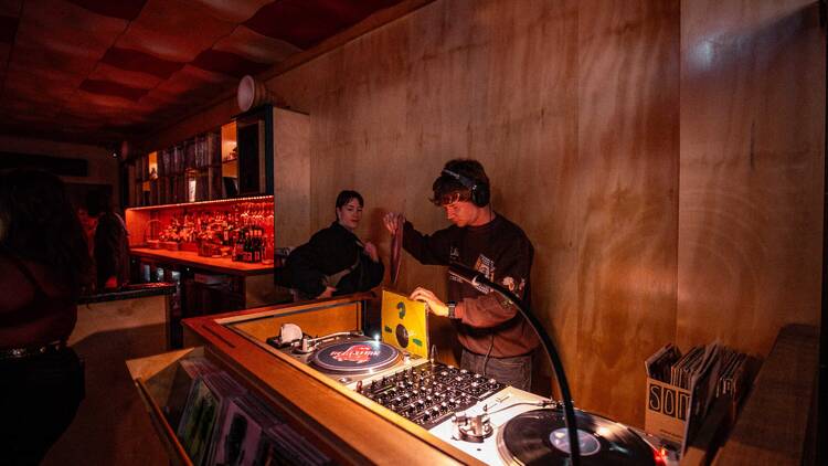 A DJ at Deadwax