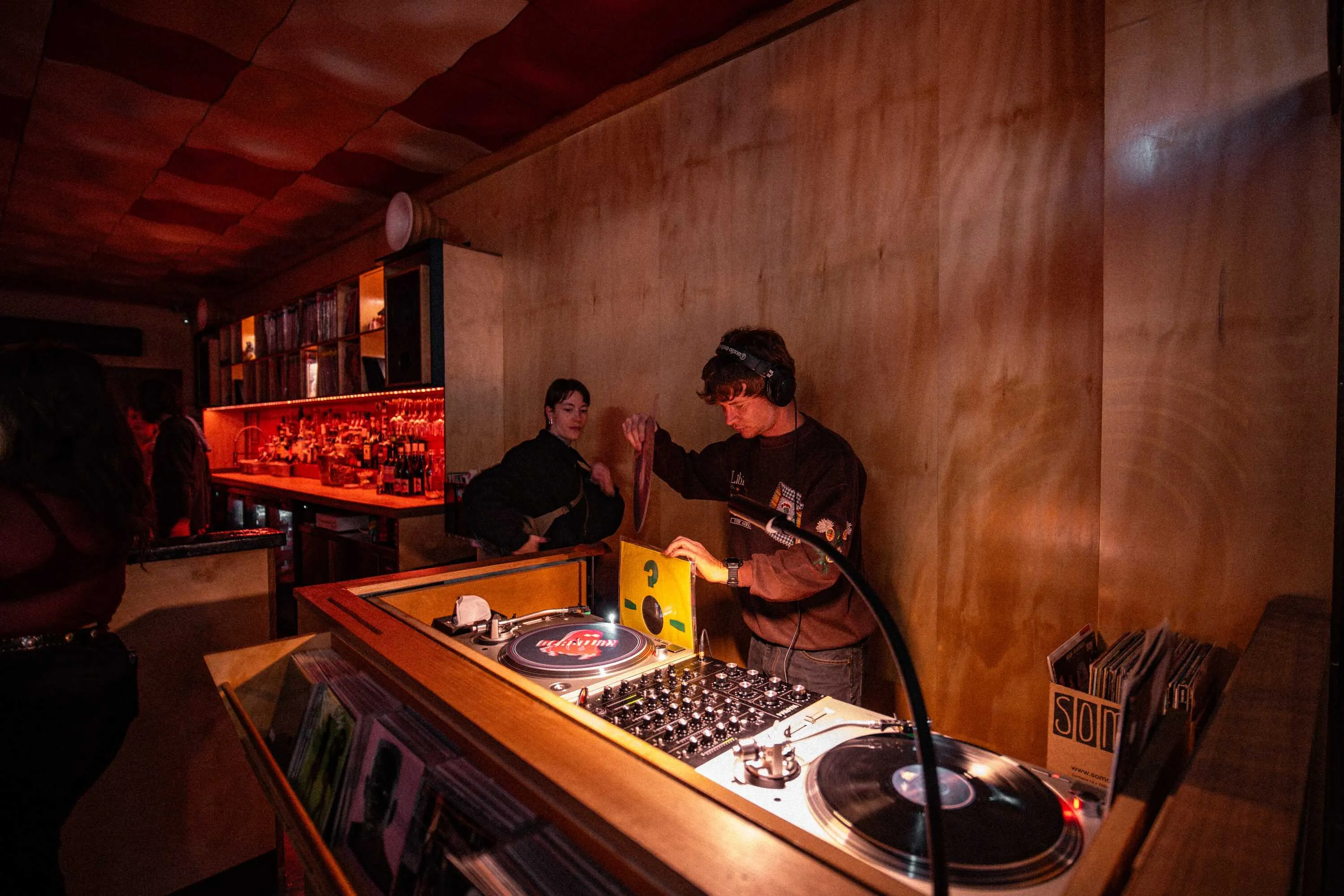 A DJ at Deadwax