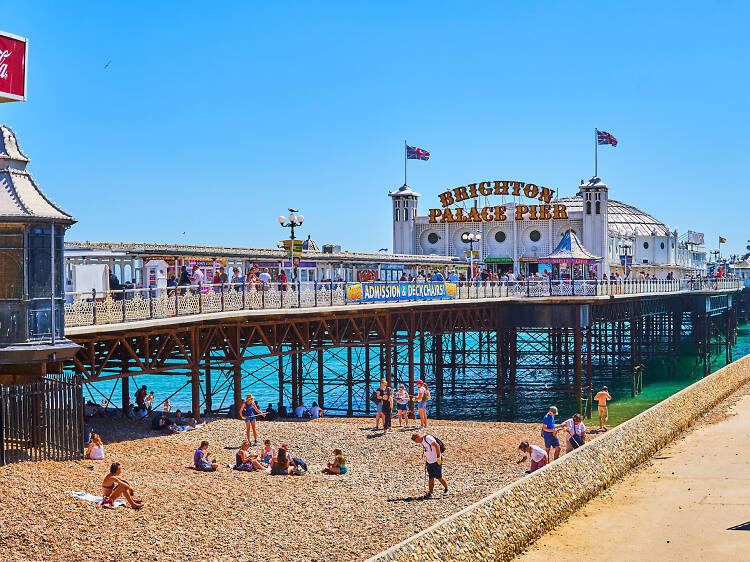 Brighton beach, Brighton and Hove, East Sussex,England, UK June 27th 2018, Brighton seafront and beach activities, crowds in sweltering record temperatures