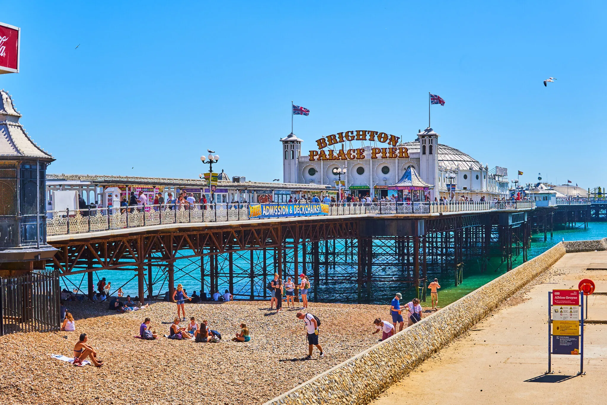 Brighton beach, Brighton and Hove, East Sussex,England, UK June 27th 2018, Brighton seafront and beach activities, crowds in sweltering record temperatures