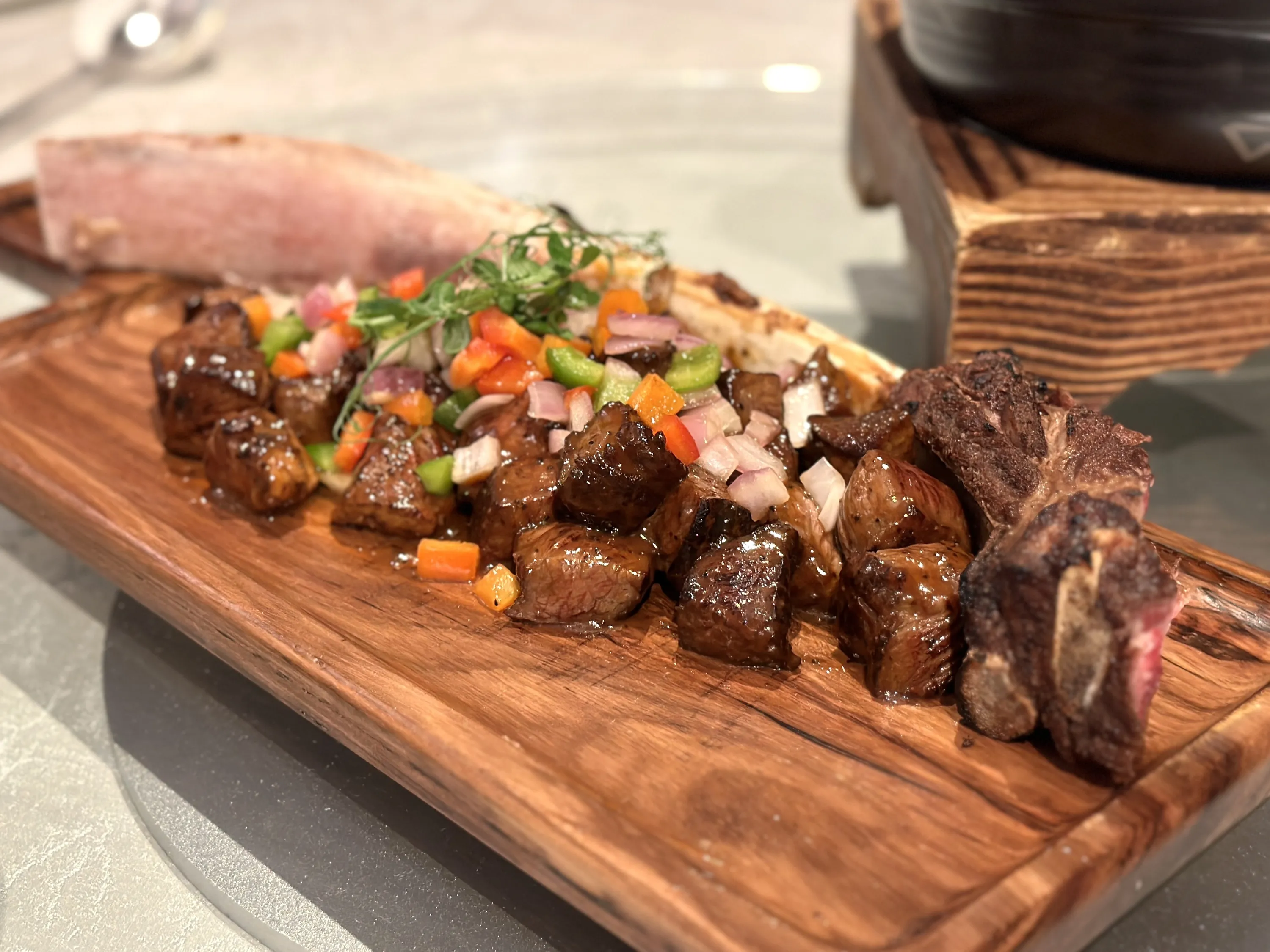 Man Fu Yuan flambé roasted angus beef tomahawk
