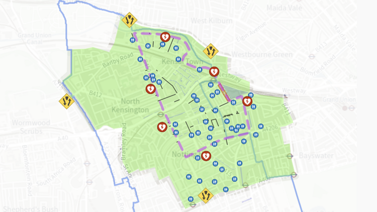 Notting Hill Carnival 2025 map