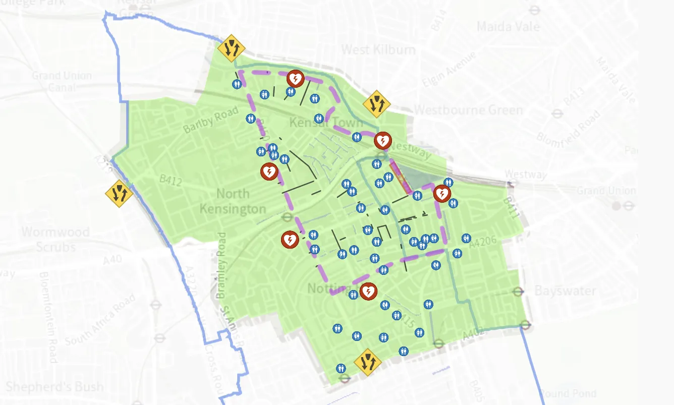 Notting Hill Carnival 2025 map