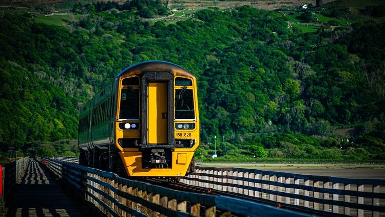 Train at Barmouth in Wales