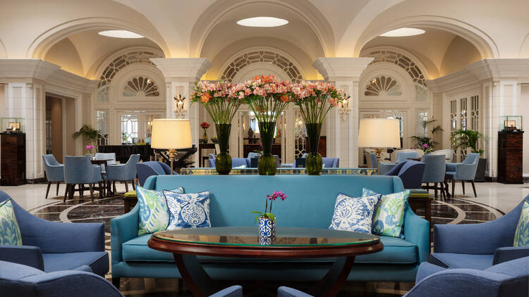Dining room and sofas at The Phoenicia Malta