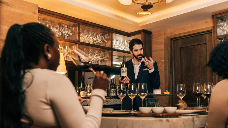 Wine Director Grant Barnow leads a tasting at The Cellar Door. Wine Director Grant Barnow leads a tasting at The Cellar Door.