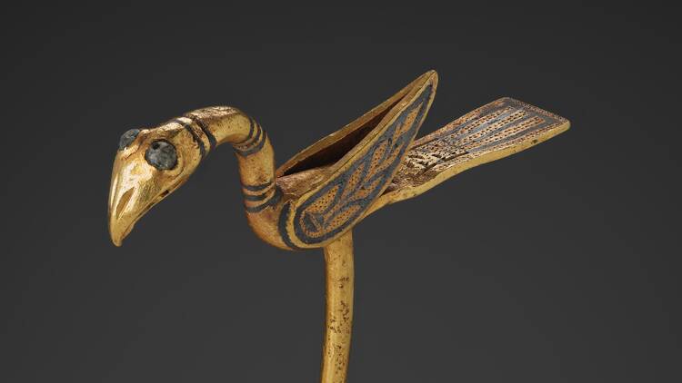 Conserved bird pin from the Galloway Hoard.