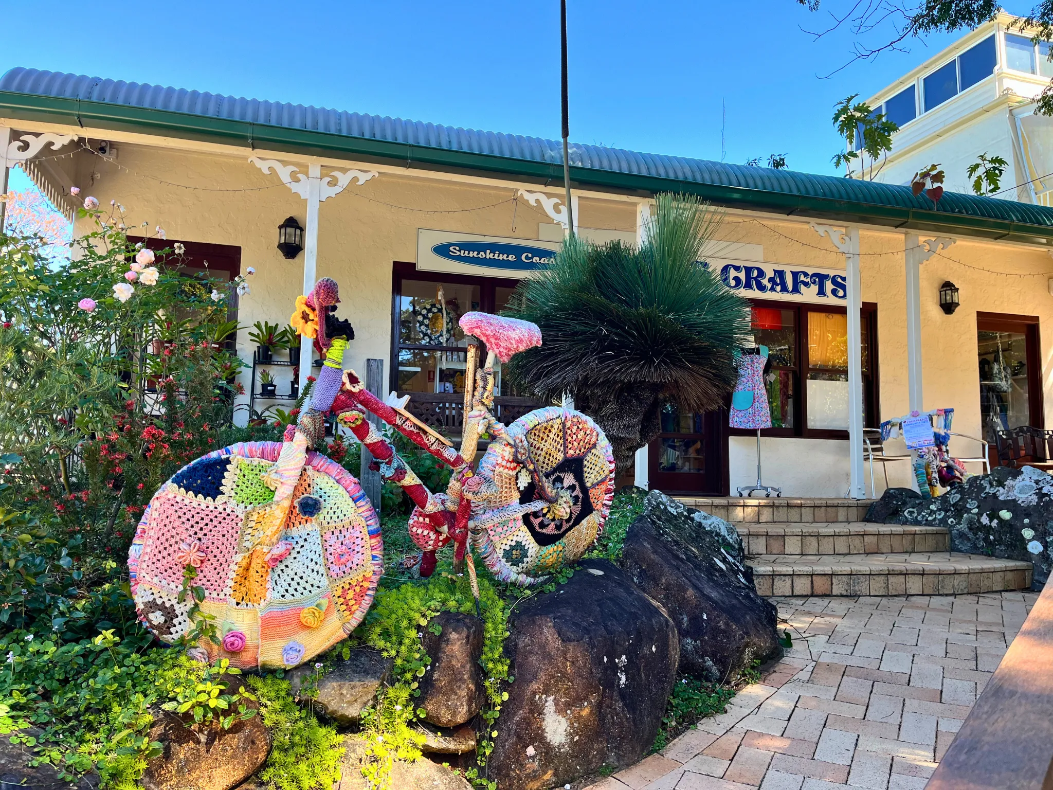 Bike with knitted cover