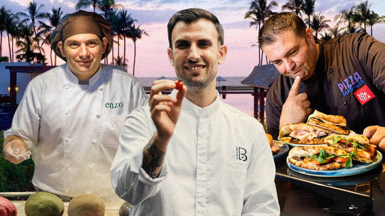 An Italian throuple on Khao Lak's shore