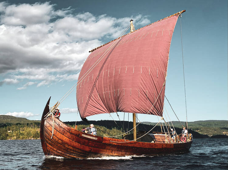 A Viking longship will row up the River Thames next week