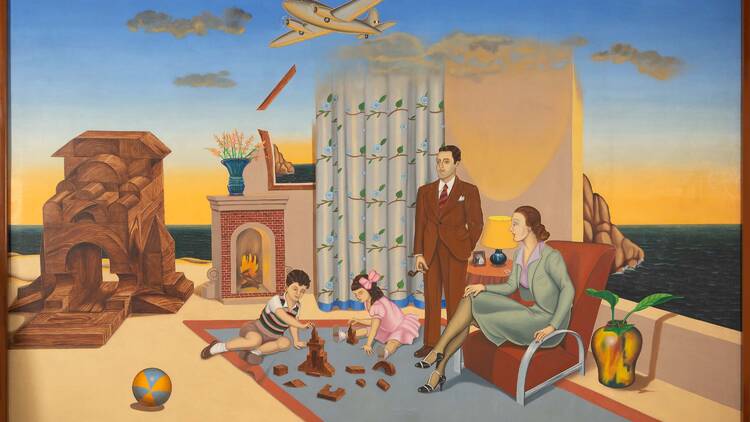 11 Xavier Esqueda, El fantasma del establishment, 1973, óleo sobre tela, Colección Pago en Especie