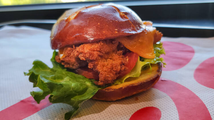 Pretzel Cheddar Club Sandwich