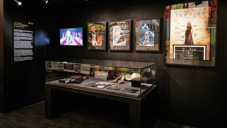 Exhibition items at the Australian Music Vault.
