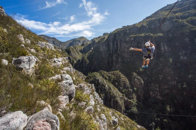 Ziplining adventures in the Hottentos Holland Nature Reserve