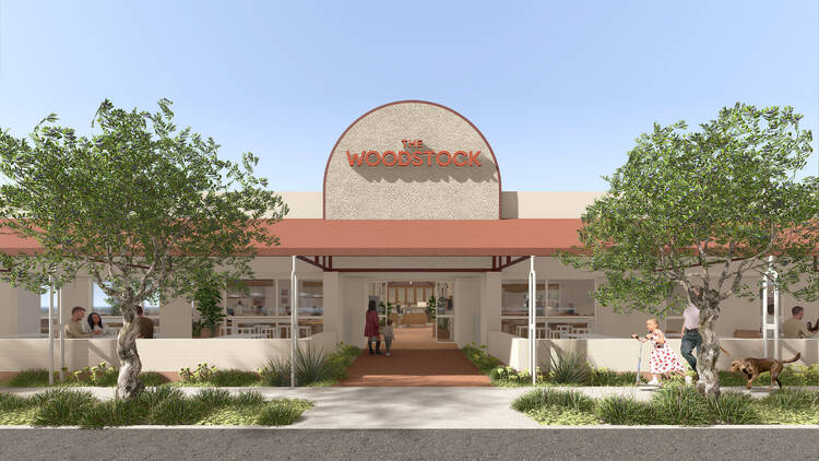 A render of the new Woodstock Hotel exterior