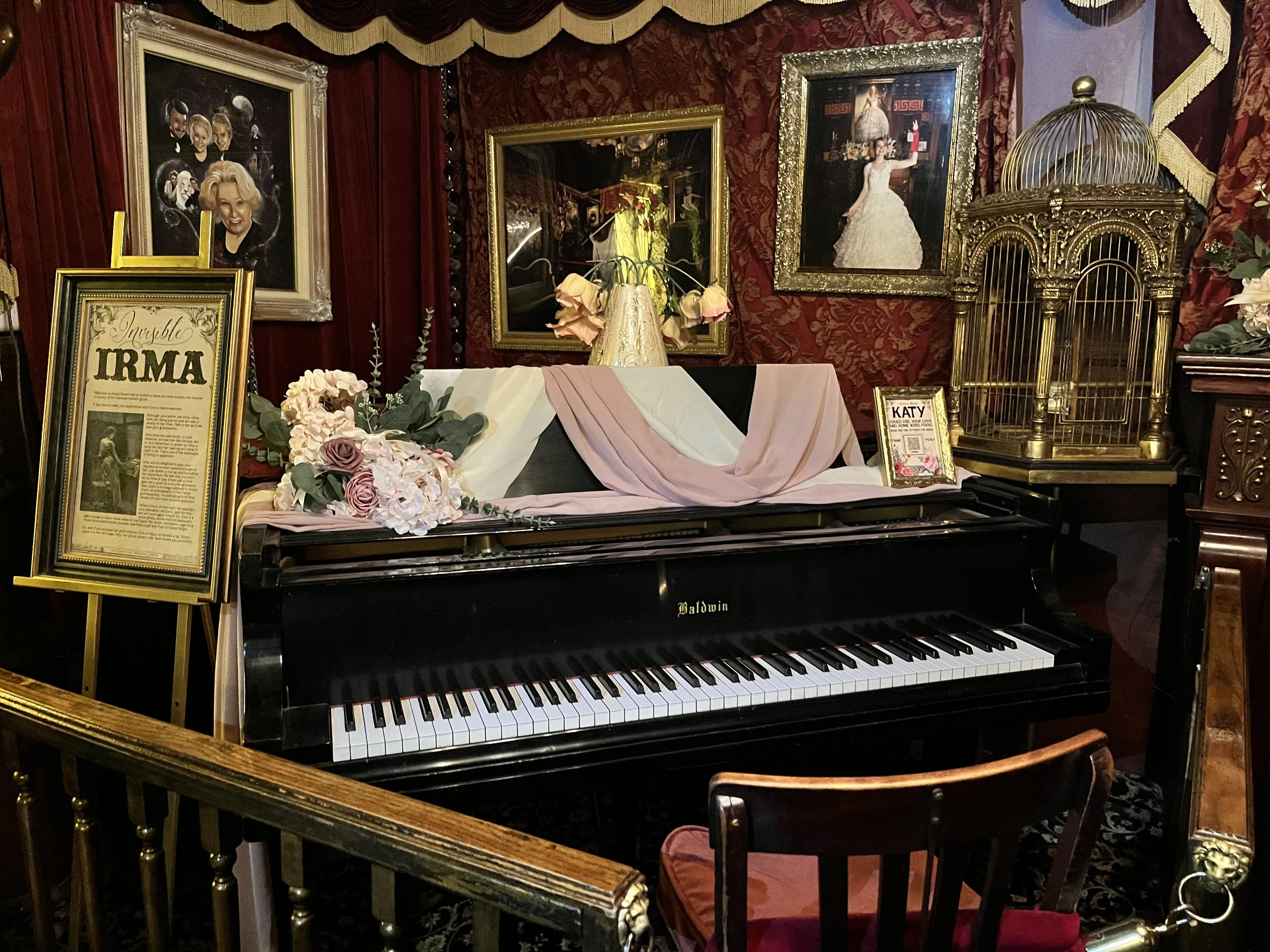 The haunted piano at the Magic Castle.