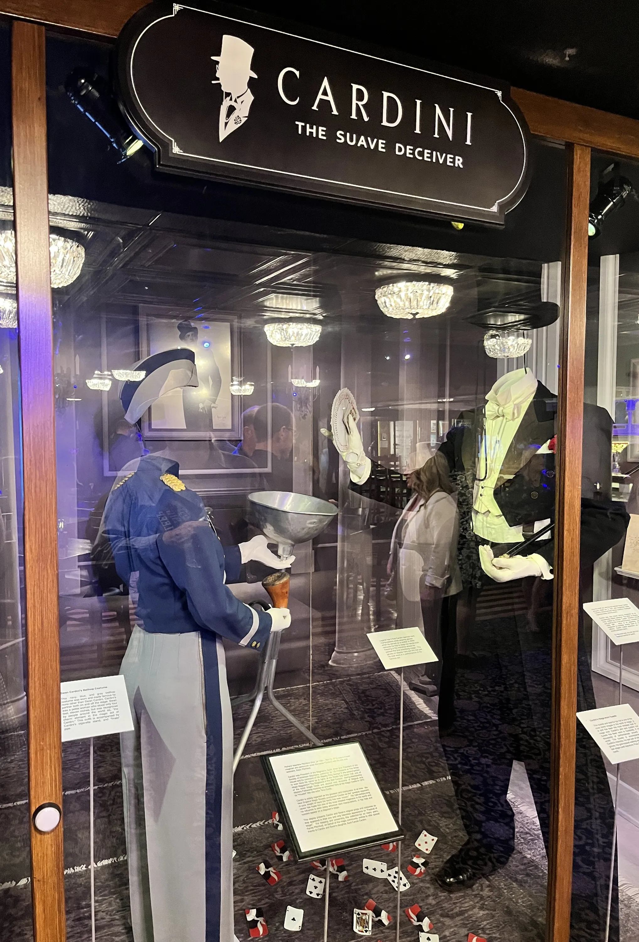 An exhibit dedicated to magician Cardini.