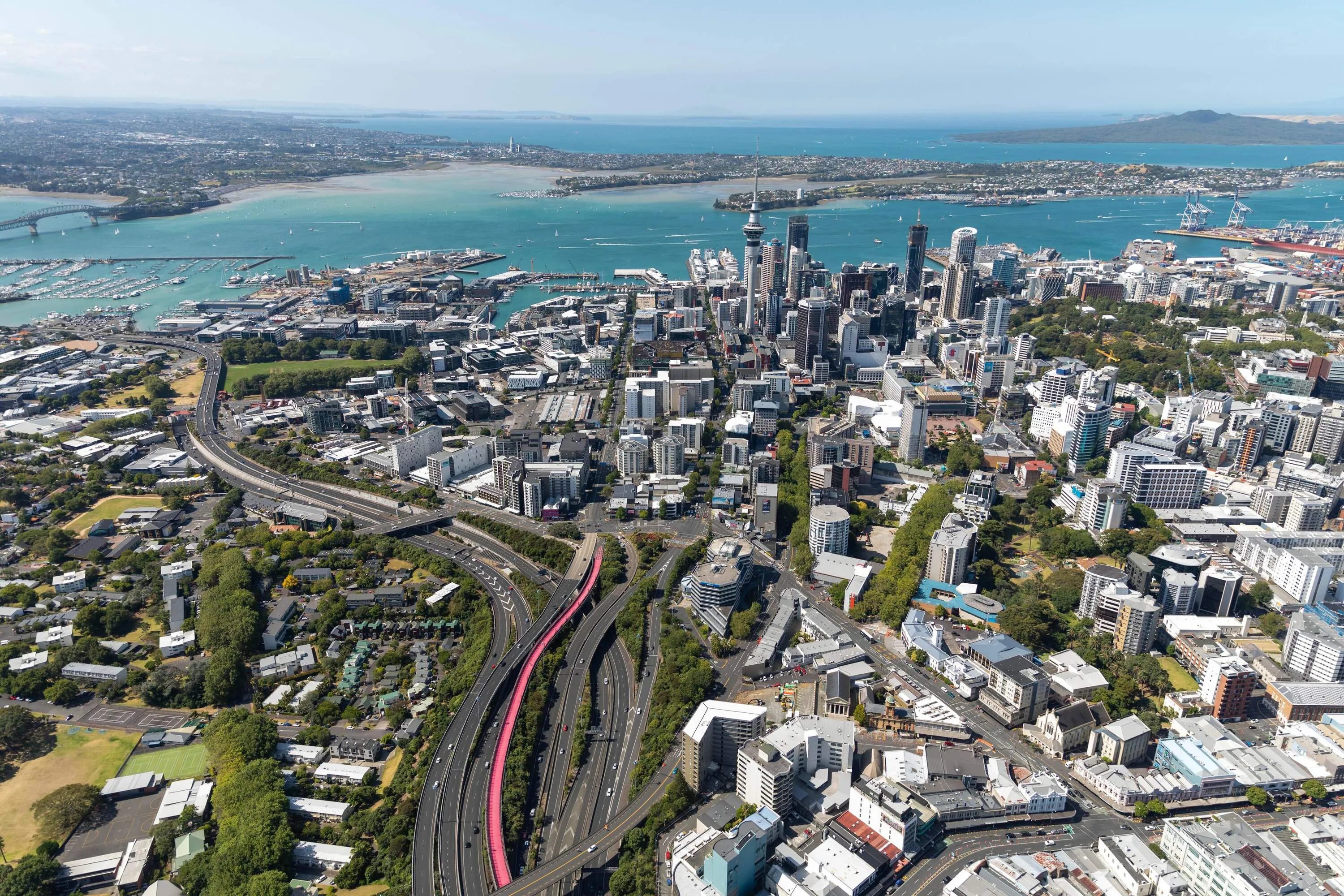 Aerial photo of Auckland city