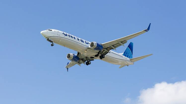 Plane in blue sky