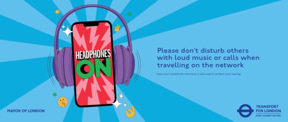 TfL headphone dodging campaign poster