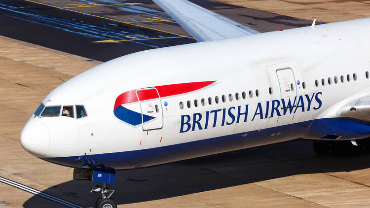 British Airways plane at London Gatwick Airport