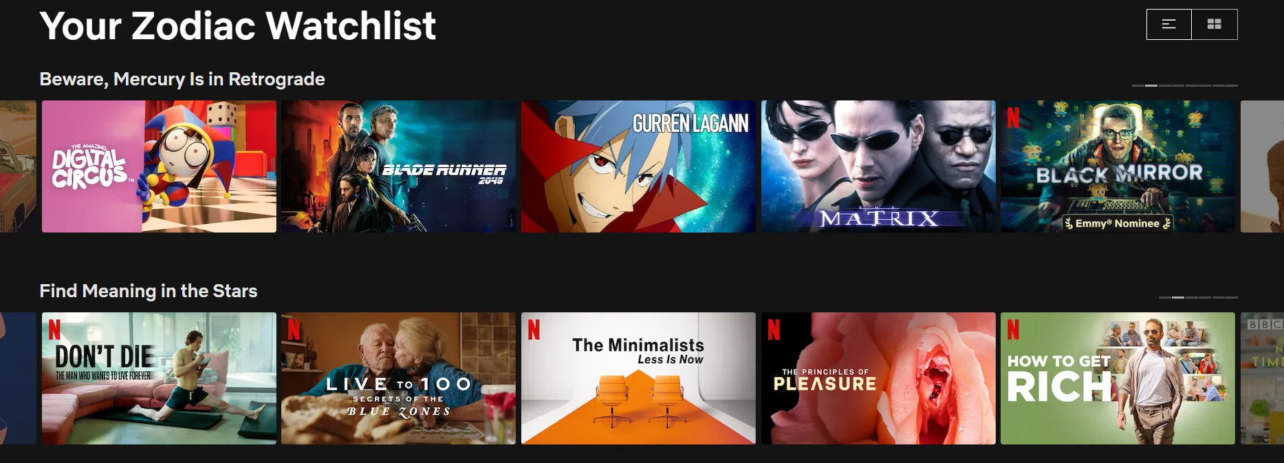 | A look at the Zodiac Watchlists curated by Netflix